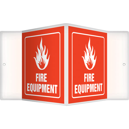 ""Fire Equipment"" Projection™ Sign - SAW437