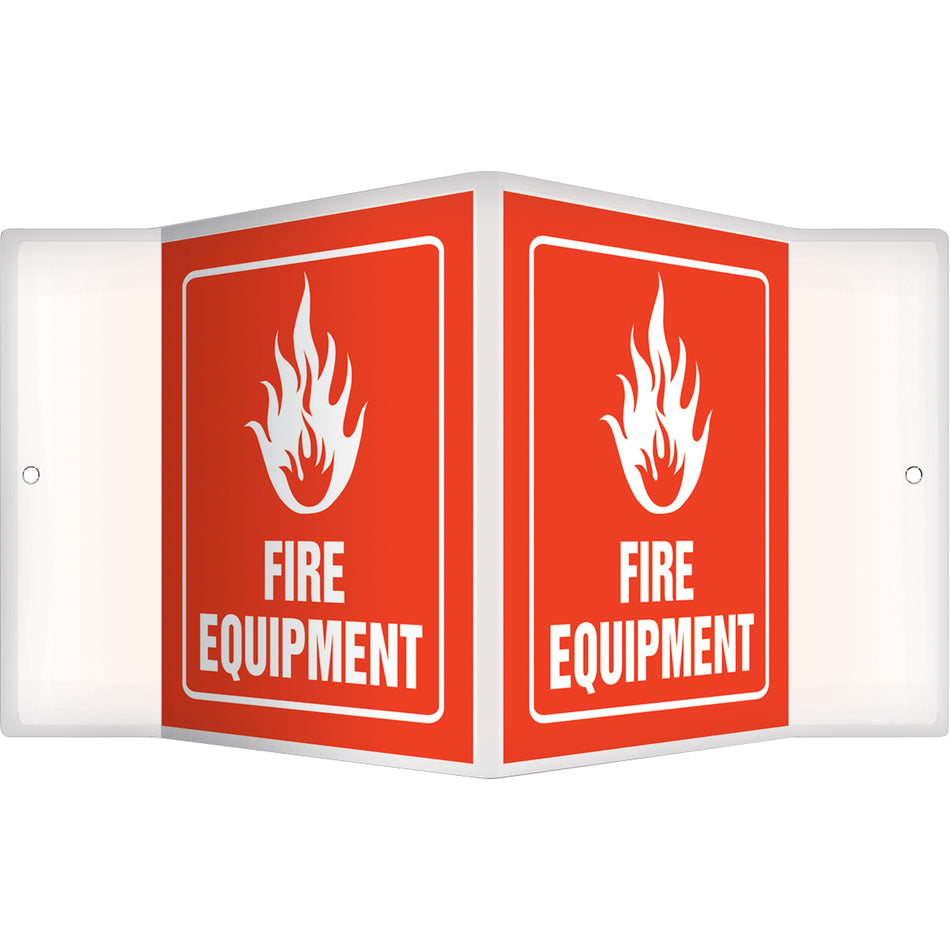 ""Fire Equipment"" Projection™ Sign - SAW437