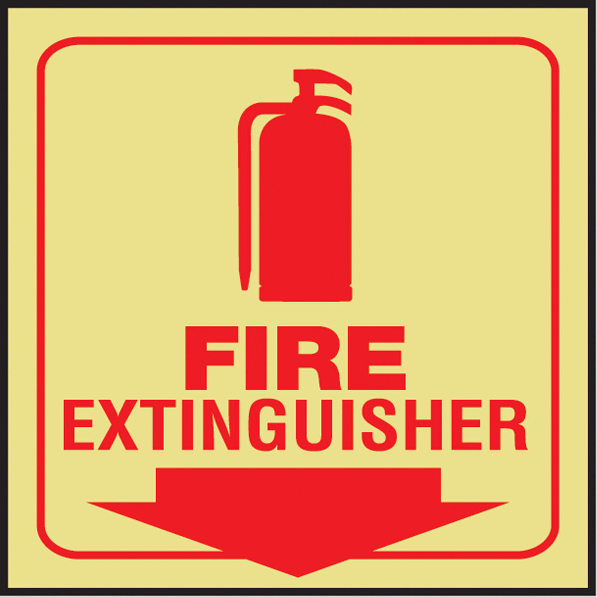 ""Fire Extinguisher"" Glow-In-The-Dark Projection™ Sign - SAW441