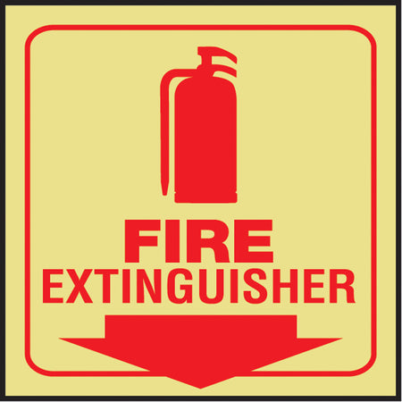 ""Fire Extinguisher"" Glow-In-The-Dark Projection™ Sign - SAW441