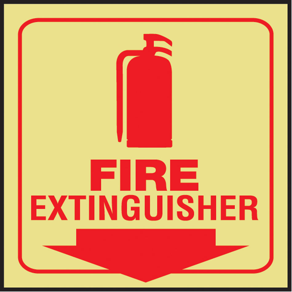 ""Fire Extinguisher"" Glow-In-The-Dark Projection™ Sign - SAW441
