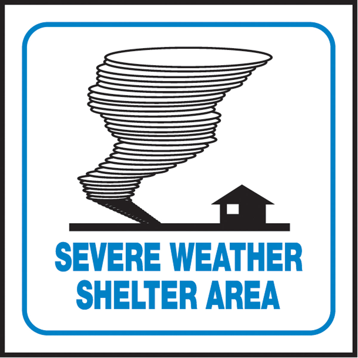 ""Severe Weather Shelter Area"" Projection™ Sign - SAW455
