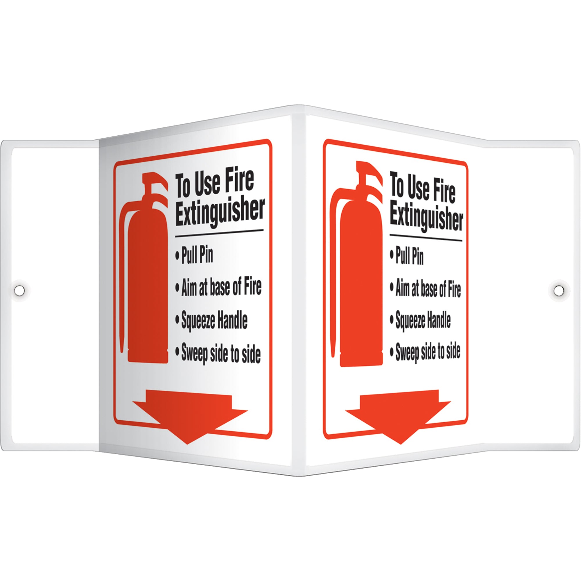 ""To Use Fire Extinguisher"" Projection™ Sign - SAW463