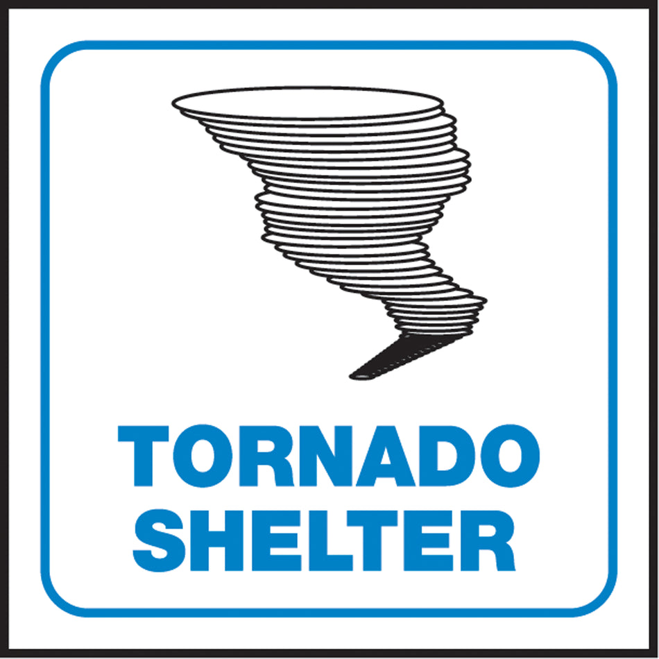 ""Tornado Shelter"" Projection™ Sign - SAW465