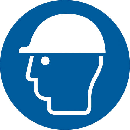 Wear Head Protection ISO Mandatory Safety Labels - SAX318