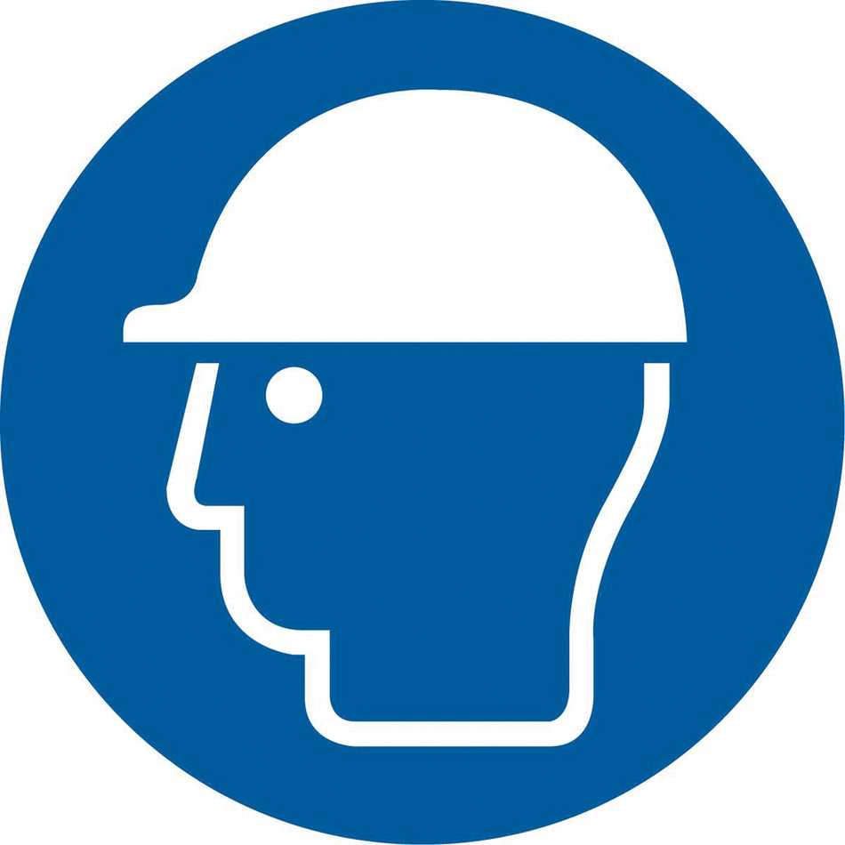Wear Head Protection ISO Mandatory Safety Labels - SAX318