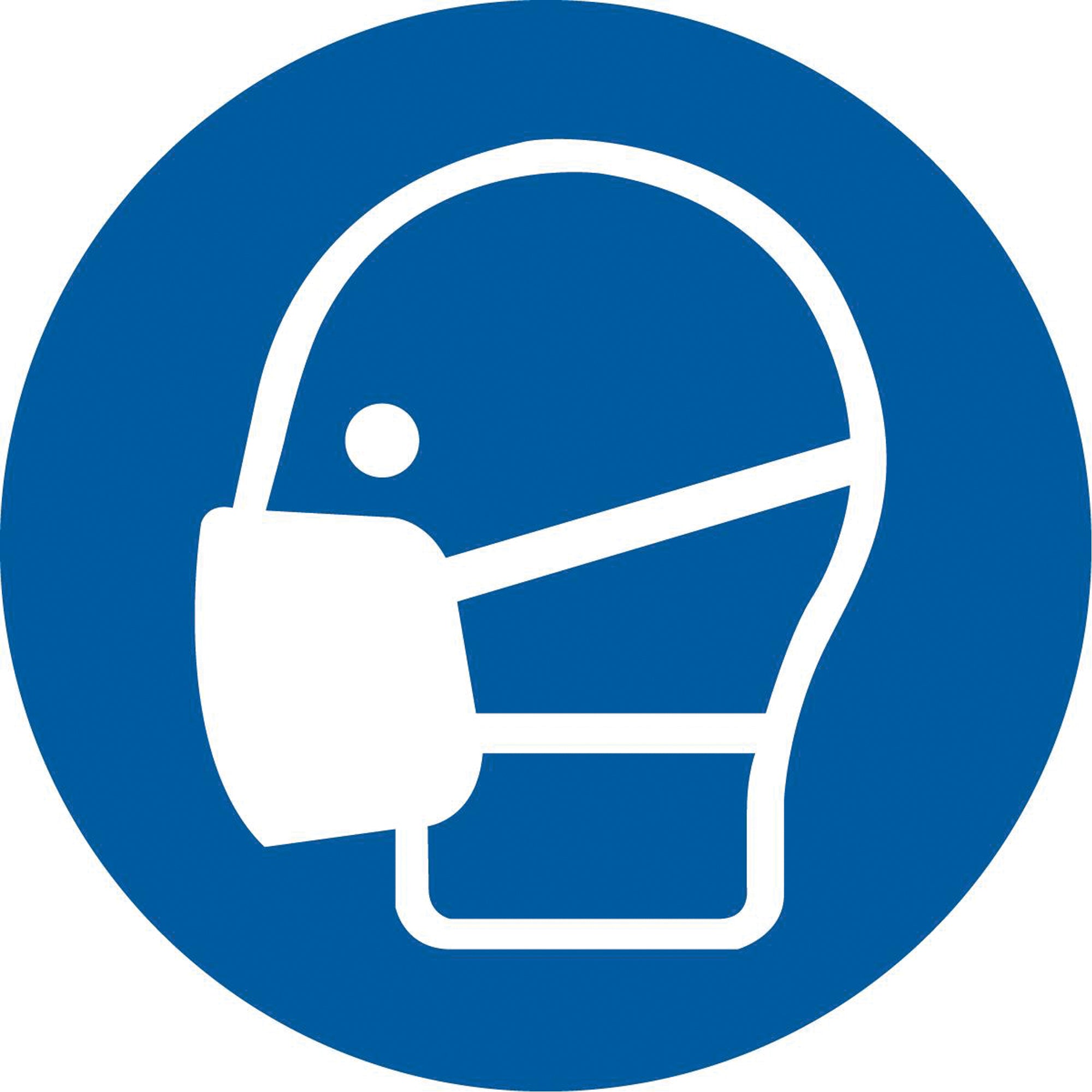 Wear a Mask ISO Mandatory Safety Labels - SAX320