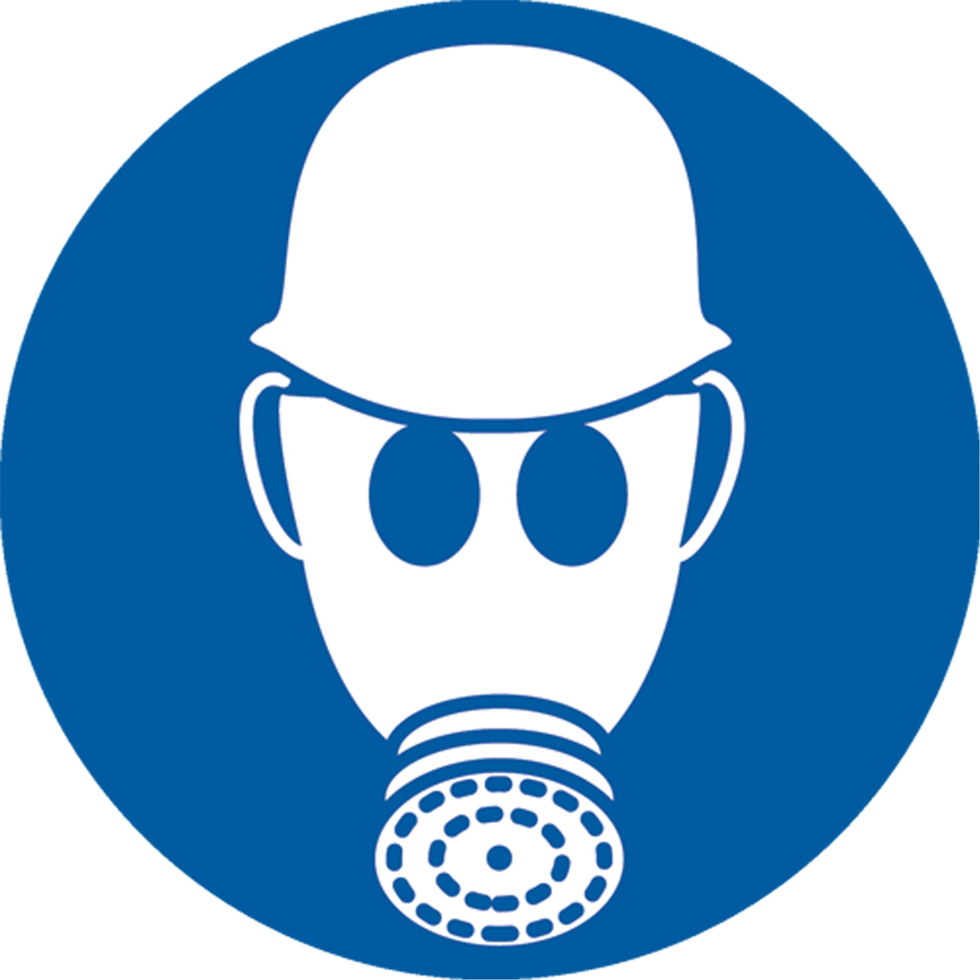 Wear Respiratory & Head Protection ISO Mandatory Safety Label - SAX328