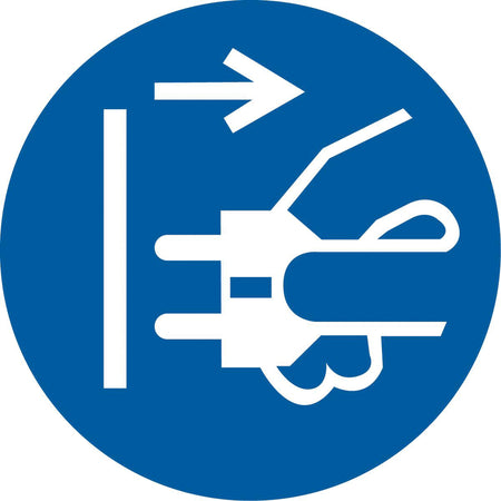Disconnect Main Plugs ISO Mandatory Safety Labels - SAX332