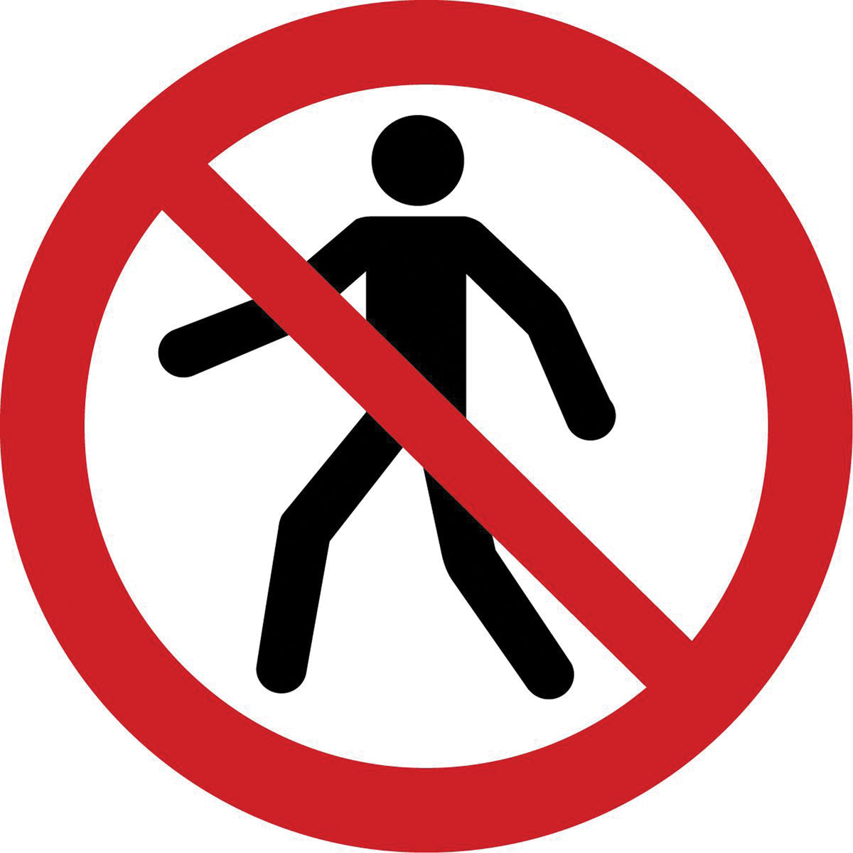 No Thoroughfare ISO Prohibition Safety Labels - SAX342