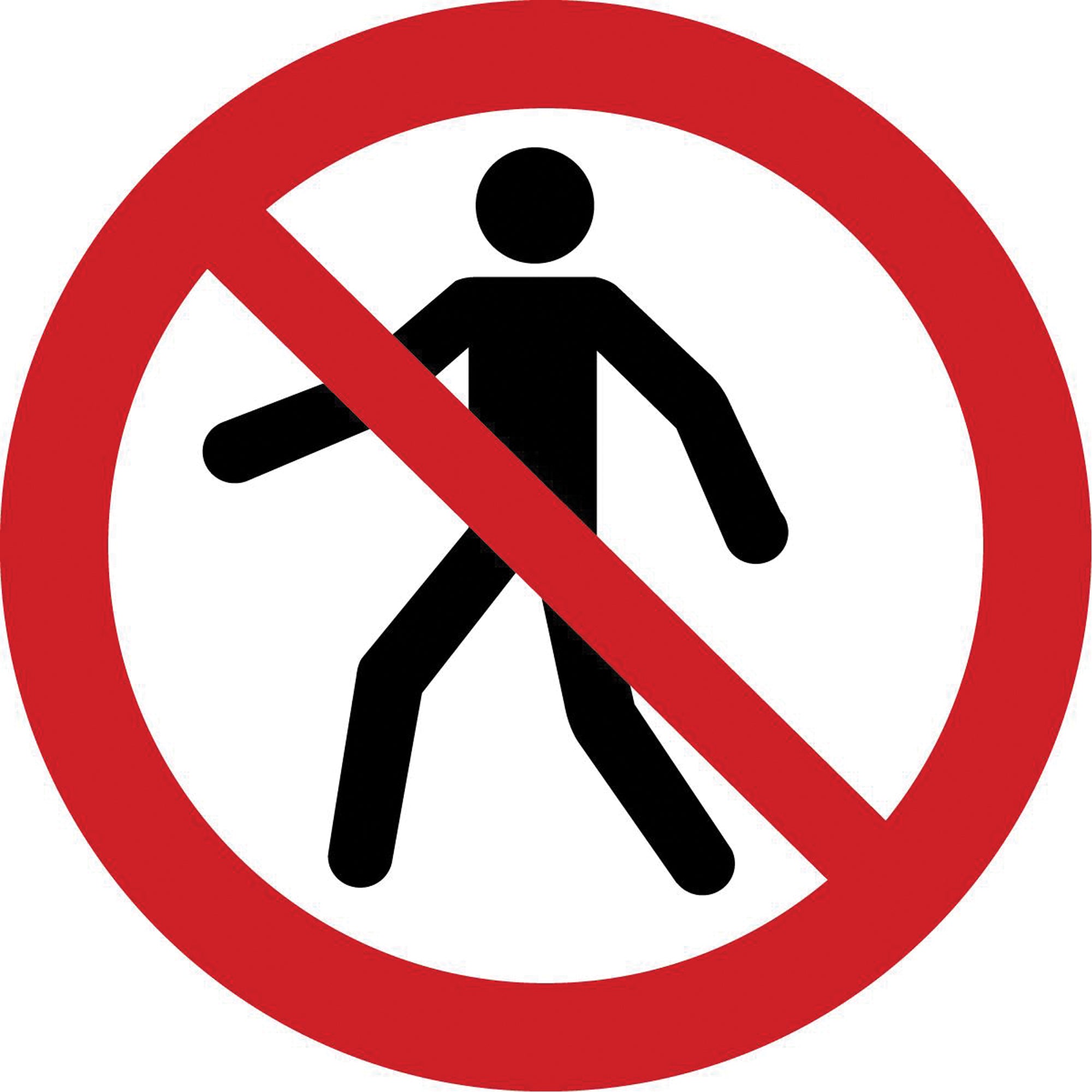 No Thoroughfare ISO Prohibition Safety Labels - SAX342
