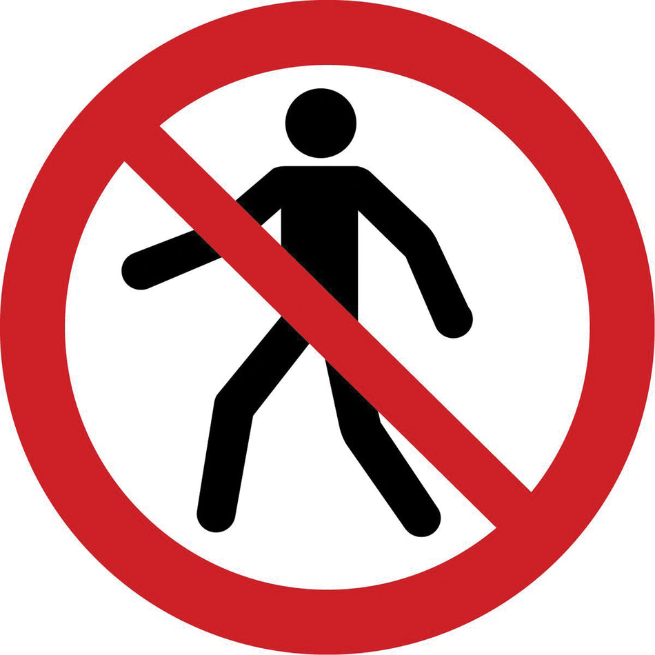 No Thoroughfare ISO Prohibition Safety Labels - SAX342