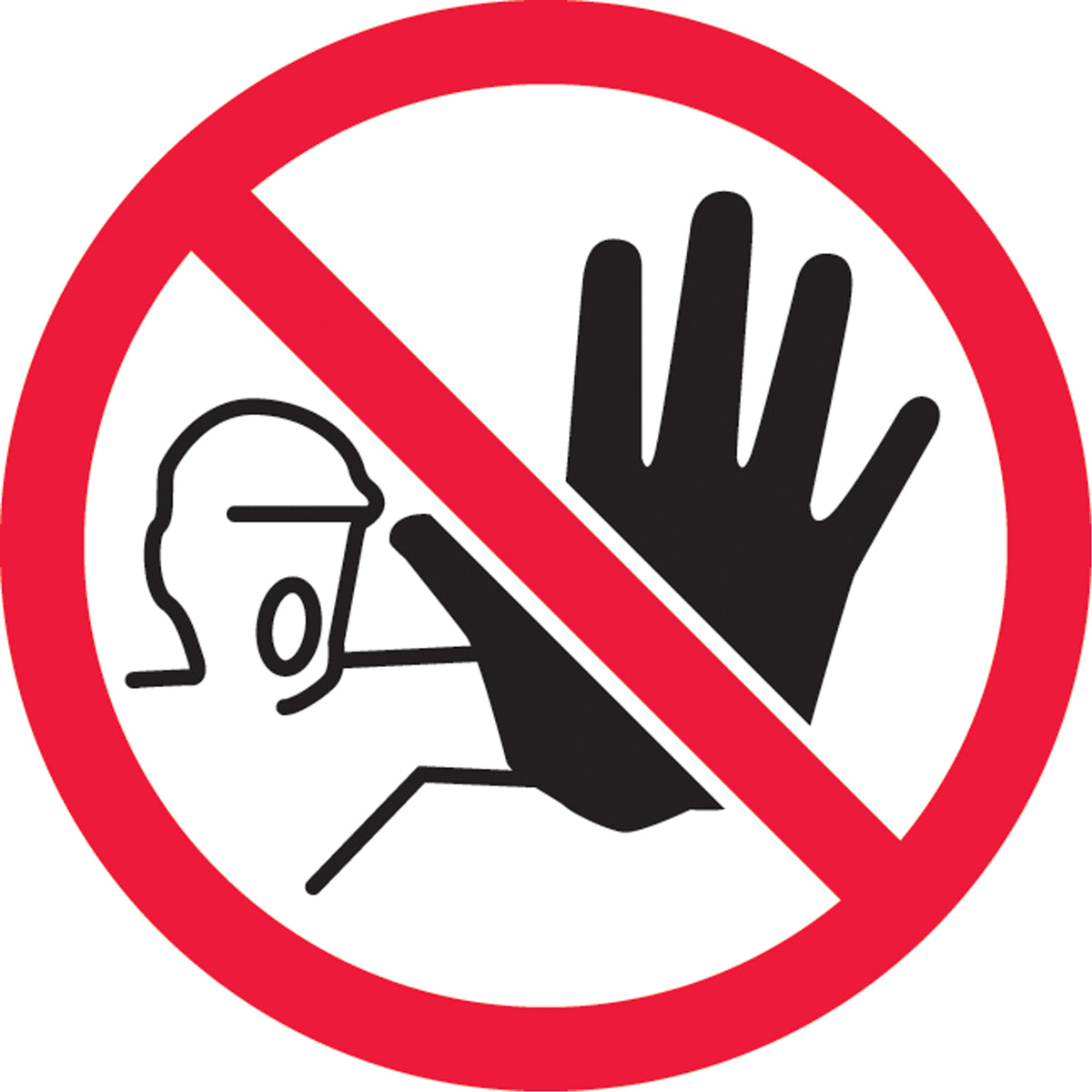 No Access ISO Prohibition Safety Labels - SAX344