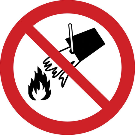 Do Not Extinguish with Water ISO Prohibition Safety Labels - SAX346