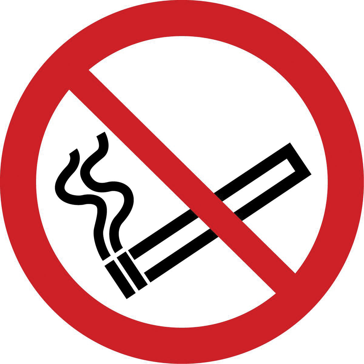 No Smoking ISO Prohibition Safety Labels - SAX352