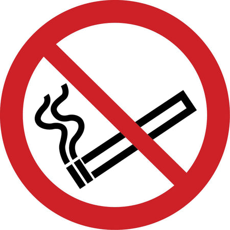 No Smoking ISO Prohibition Safety Labels - SAX352