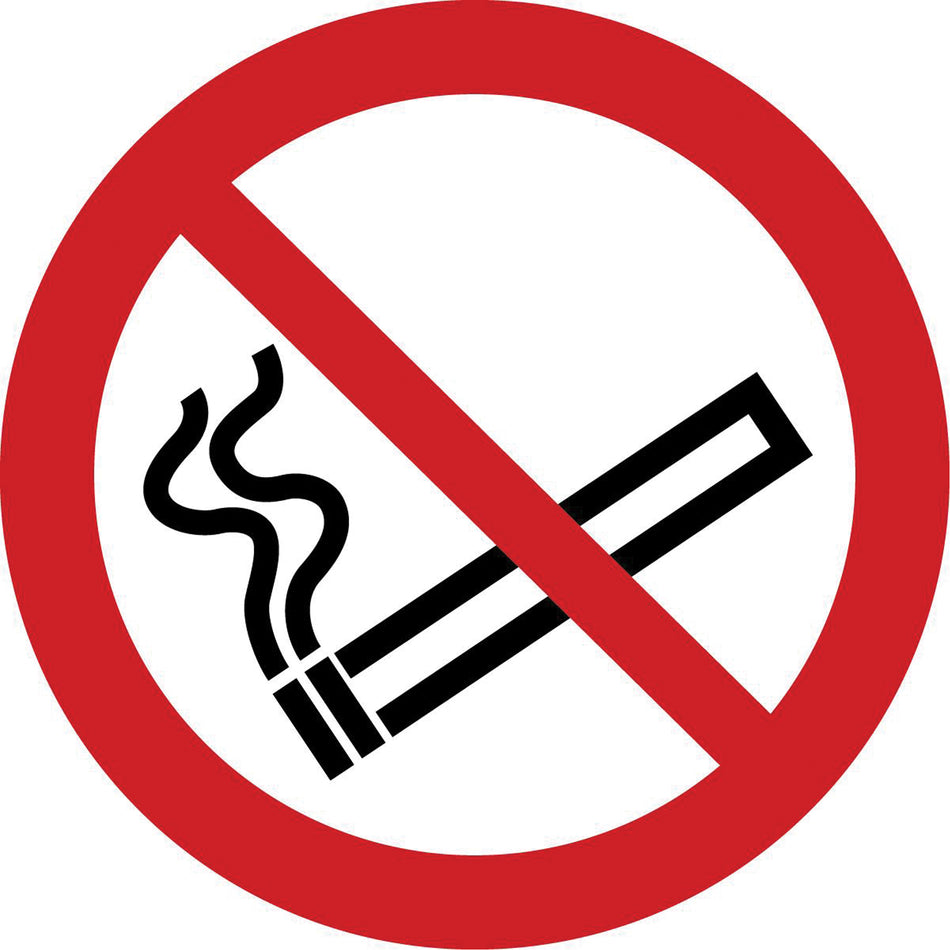 No Smoking ISO Prohibition Safety Labels - SAX352