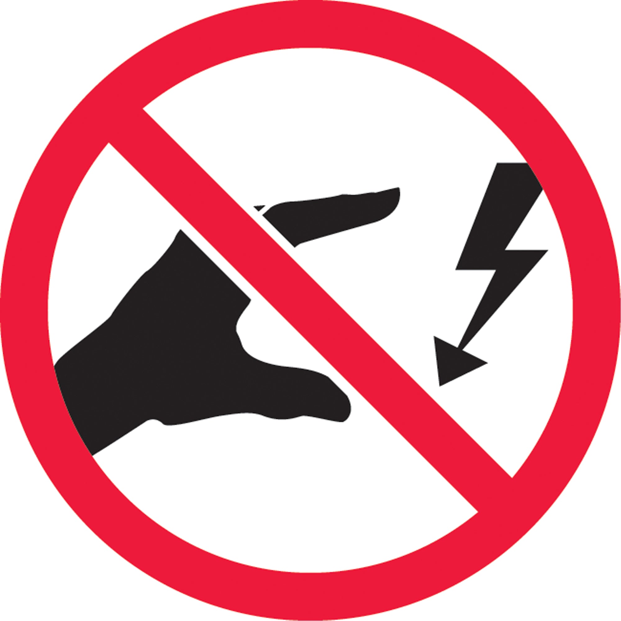 Do Not Touch Electrical Hazard ISO Prohibition Safety Labels - SAX360