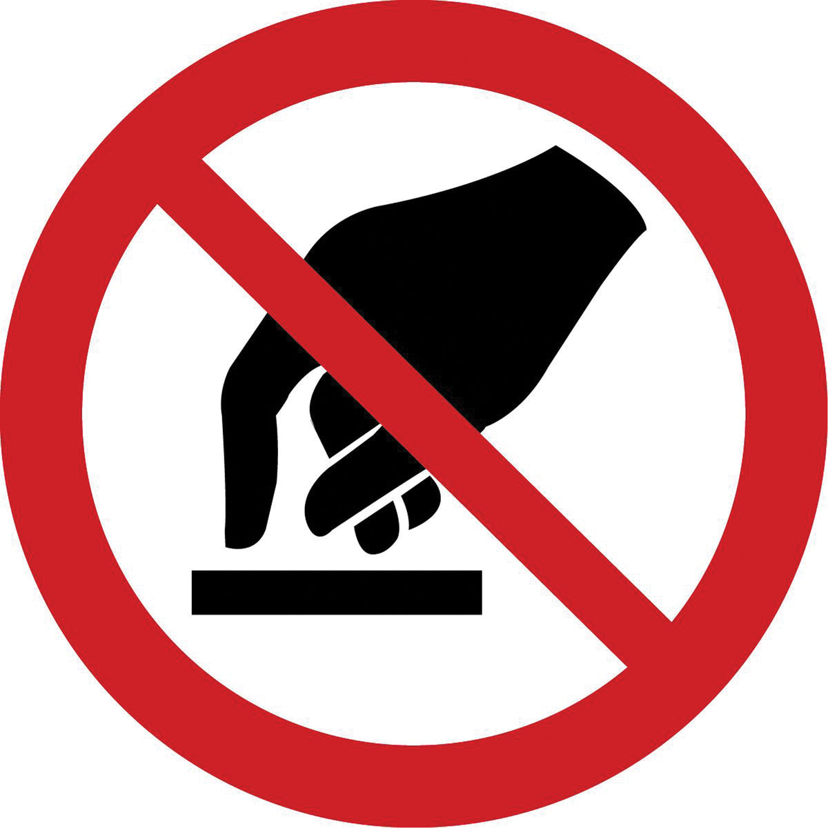 Do Not Touch Surface ISO Prohibition Safety Labels - SAX362