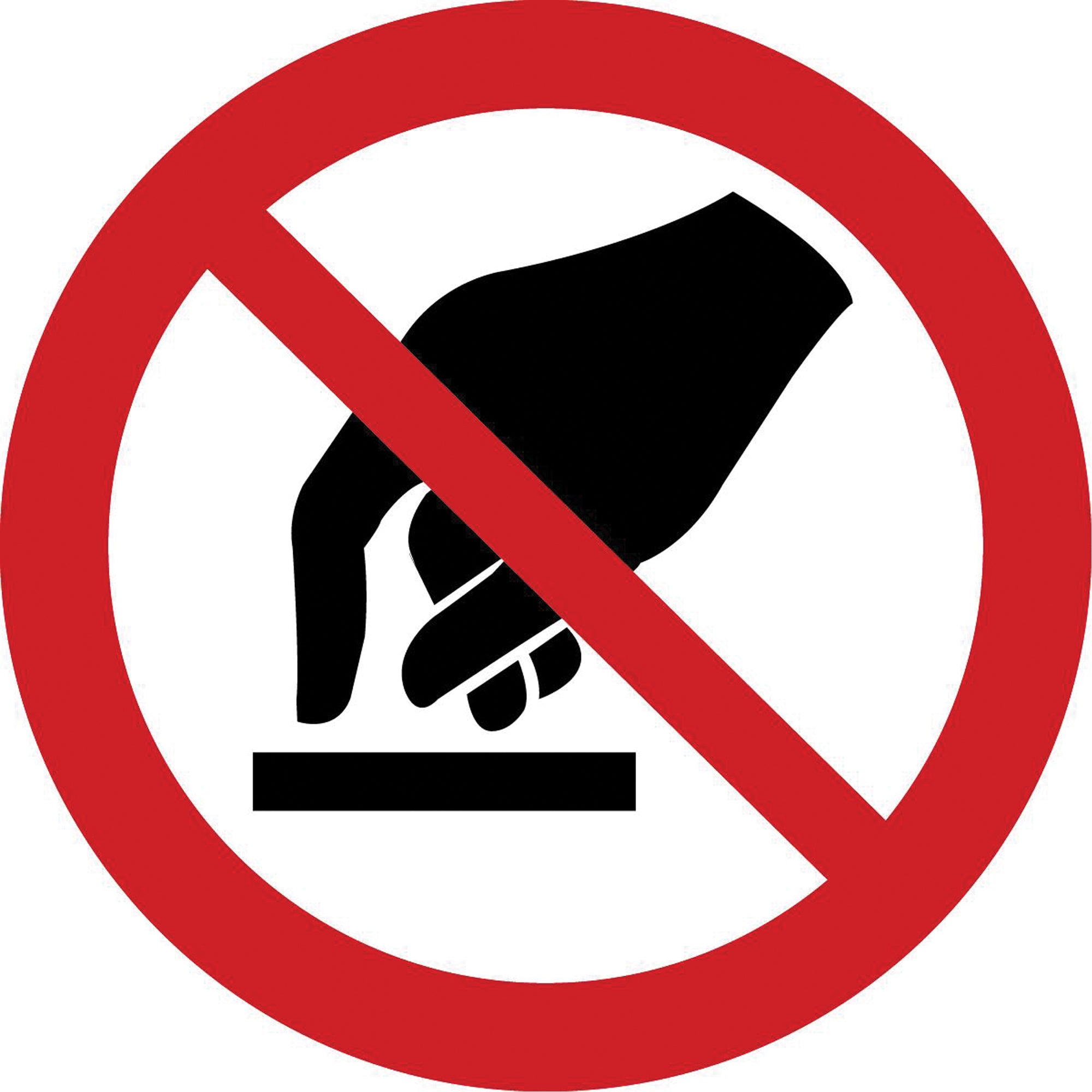 Do Not Touch Surface ISO Prohibition Safety Labels - SAX362