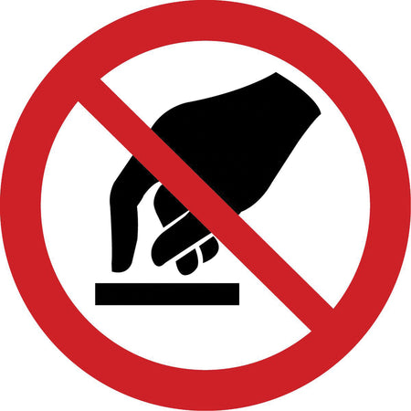 Do Not Touch Surface ISO Prohibition Safety Labels - SAX362