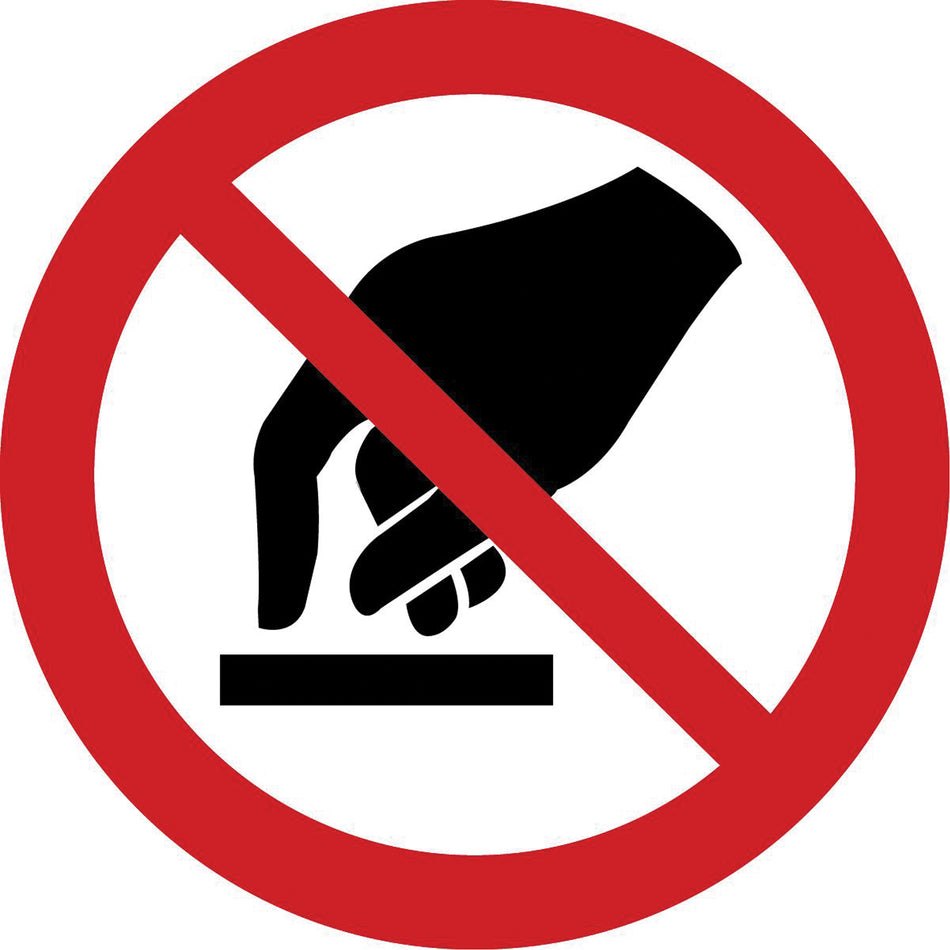 Do Not Touch Surface ISO Prohibition Safety Labels - SAX362