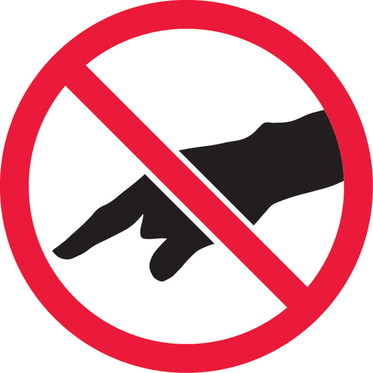 Do Not Touch ISO Prohibition Safety Labels - SAX364
