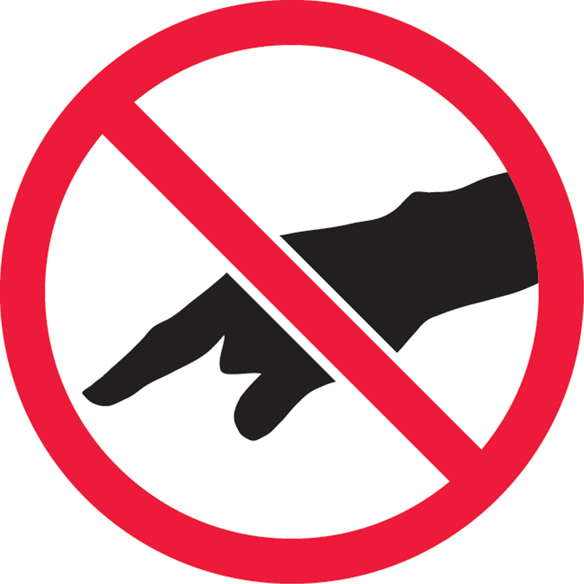 Do Not Touch ISO Prohibition Safety Labels - SAX364