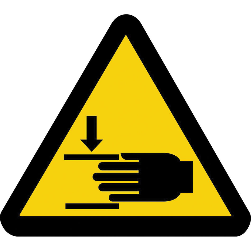 Crushing Hands Hazard ISO Warning Safety Labels - SAX388