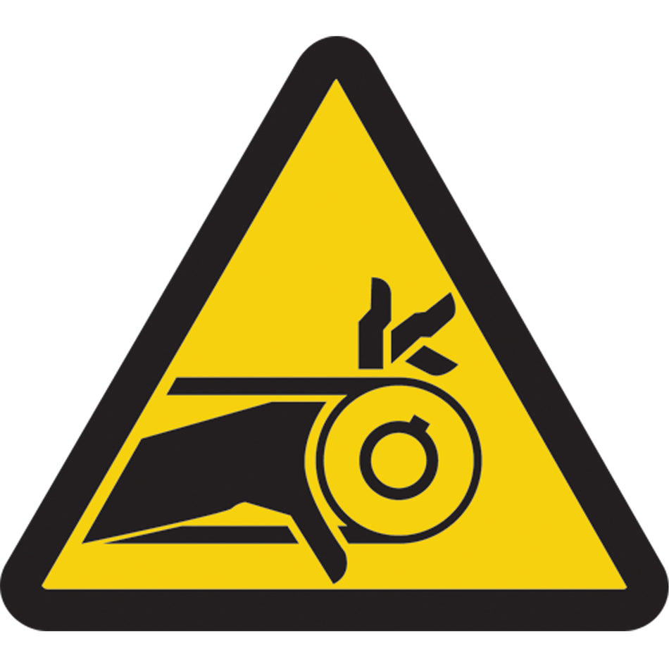 Belt Drive Entrapment Hazard ISO Warning Safety Labels - SAX394