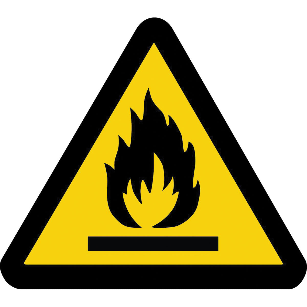 Flammable Material ISO Warning Safety Labels - SAX432
