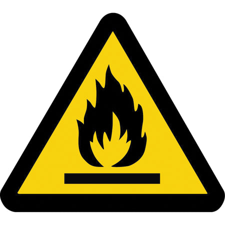 Flammable Material ISO Warning Safety Labels - SAX432