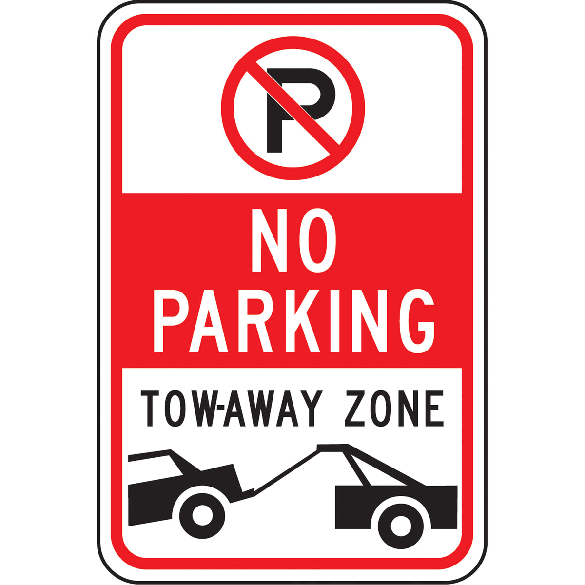 ""No Parking Tow-Away Zone"" Sign - SAX519