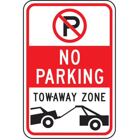 ""No Parking Tow-Away Zone"" Sign - SAX519
