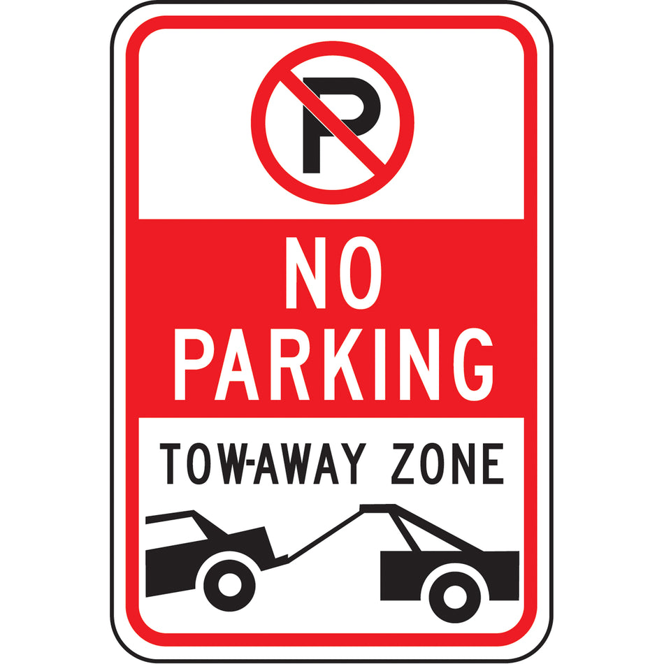 ""No Parking Tow-Away Zone"" Sign - SAX519