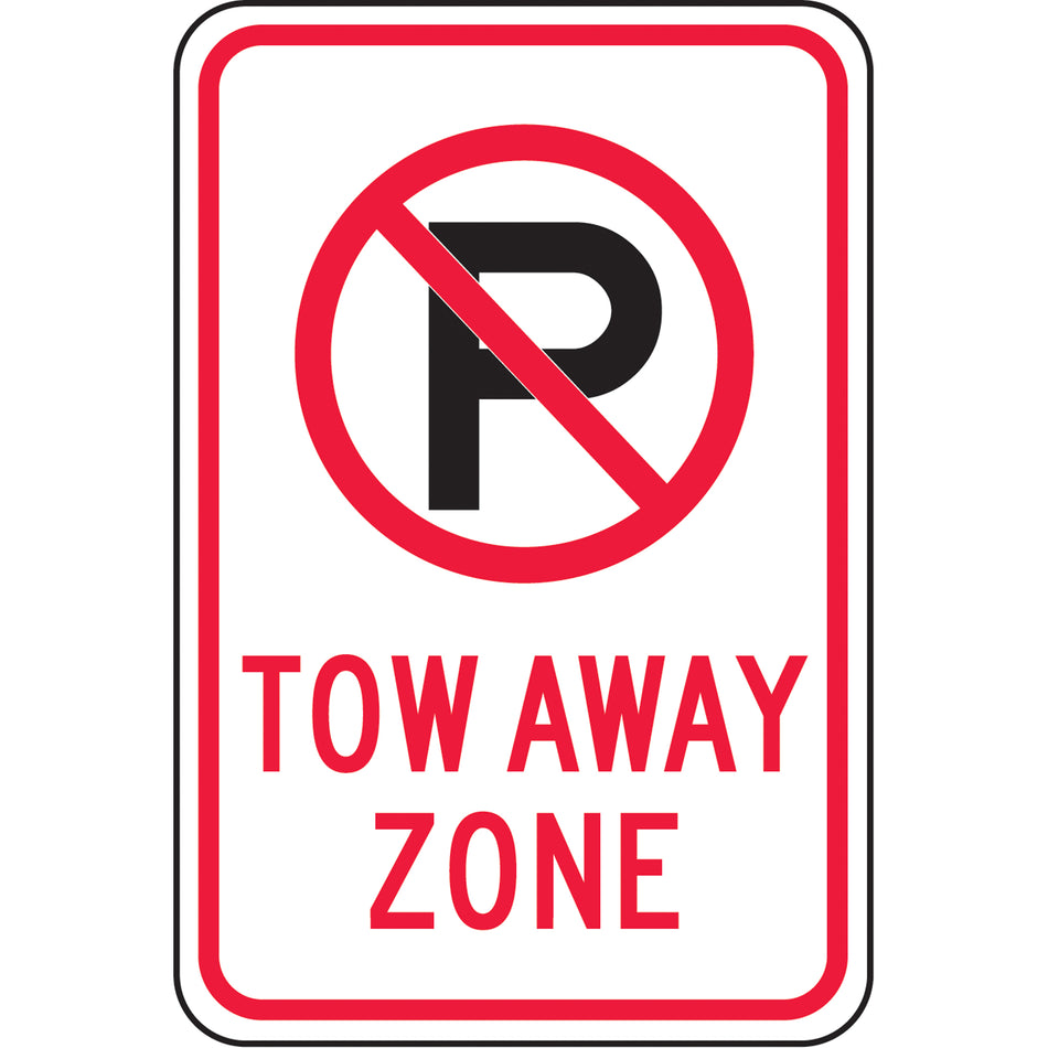 ""Tow-Away Zone"" No Parking Sign - SAX520