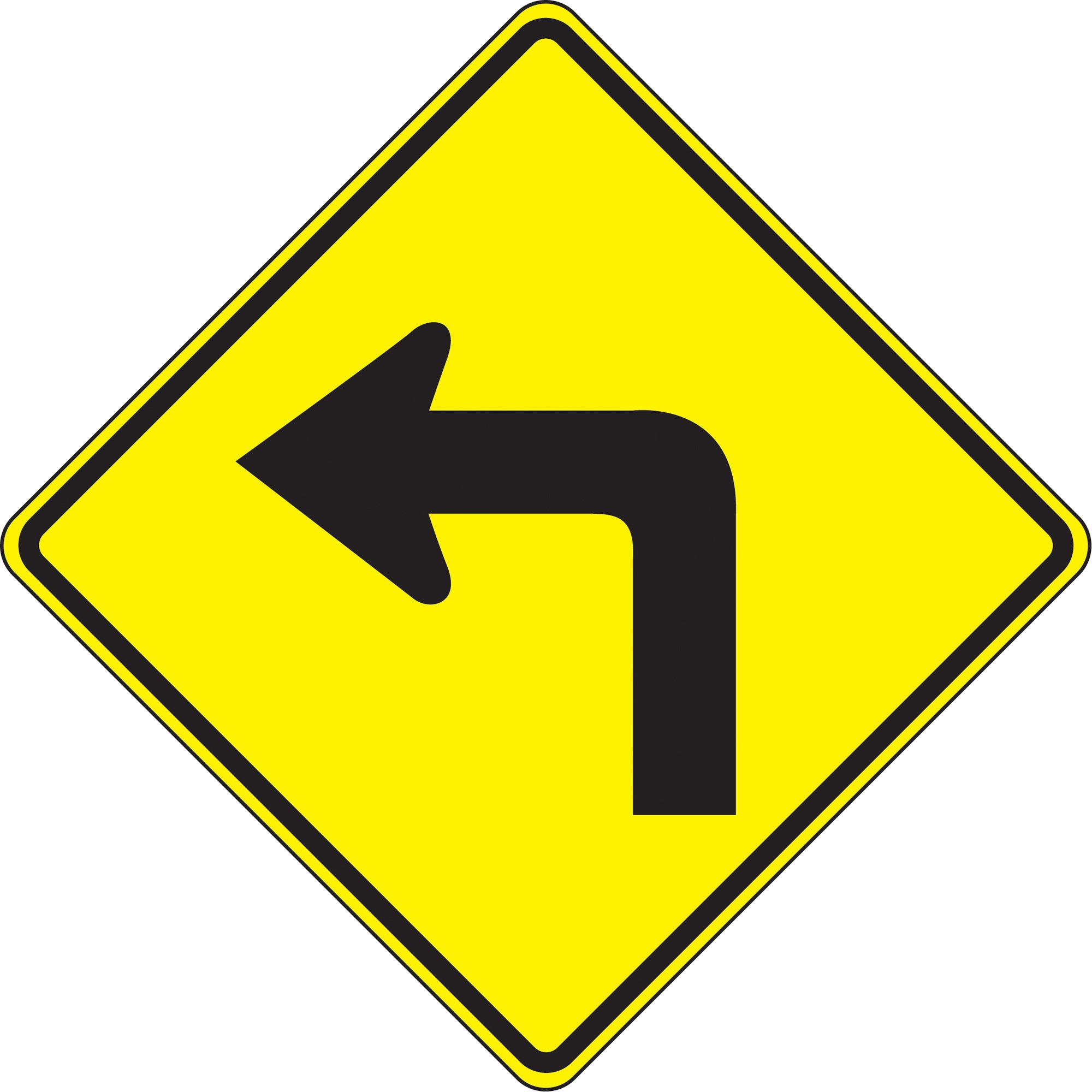 Left Turn Traffic Sign - SAX559