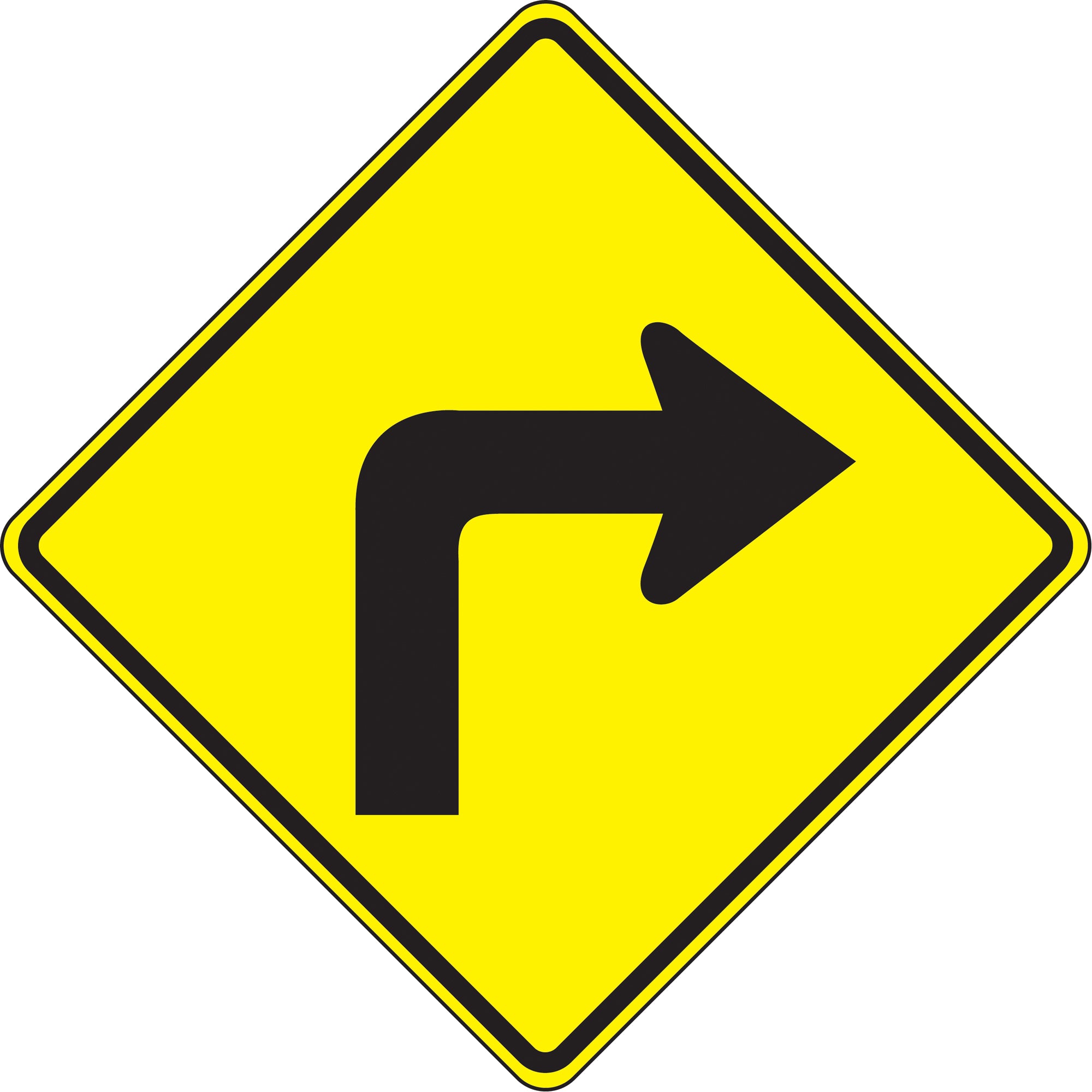 Right Turn Traffic Sign - SAX563