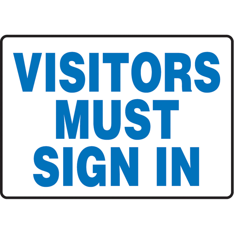 ""Visitors Must Sign In"" Sign - SAX639