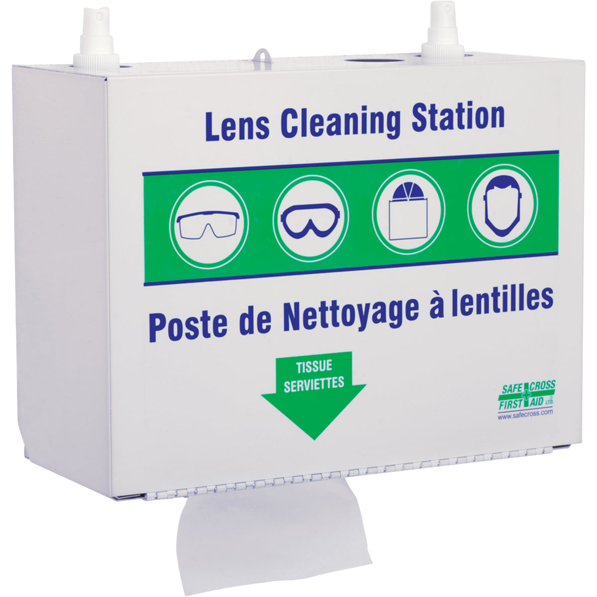 Metal Lens Cleaning Stations - Two 500ml Solutions & 1 Box of Tissue - SAY635