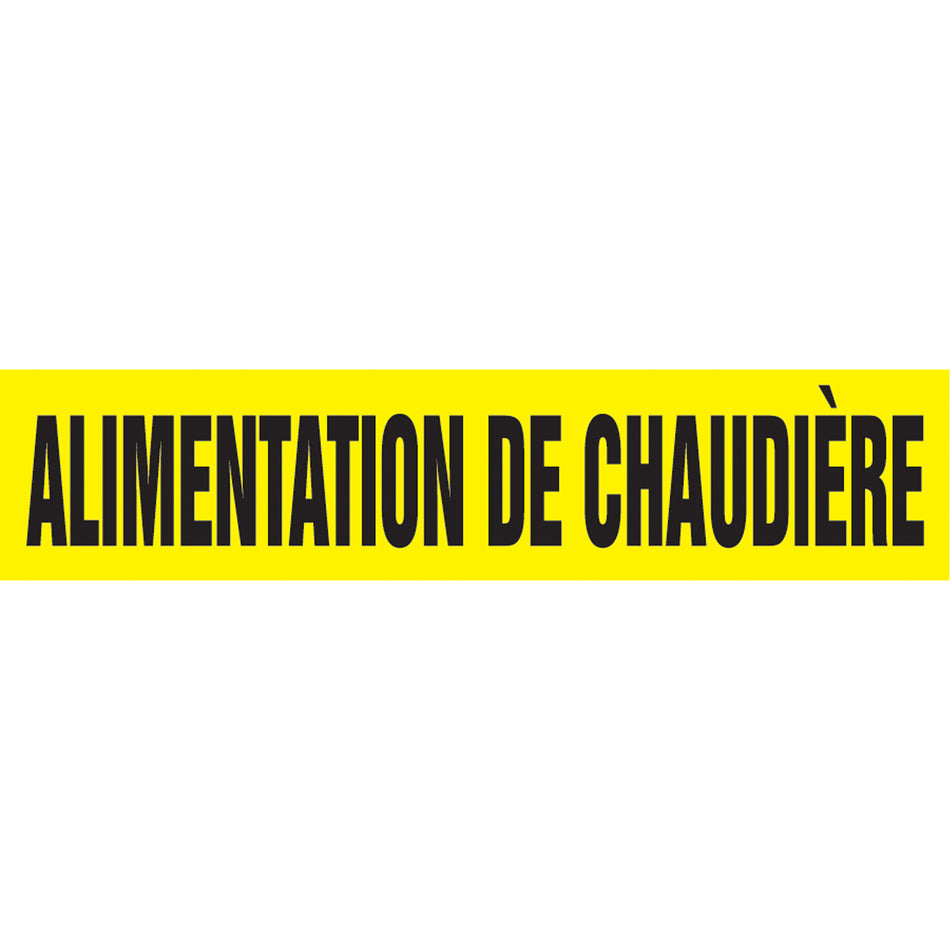 ""Alimentation de Chaudière"" Pipe Markers - SQ380