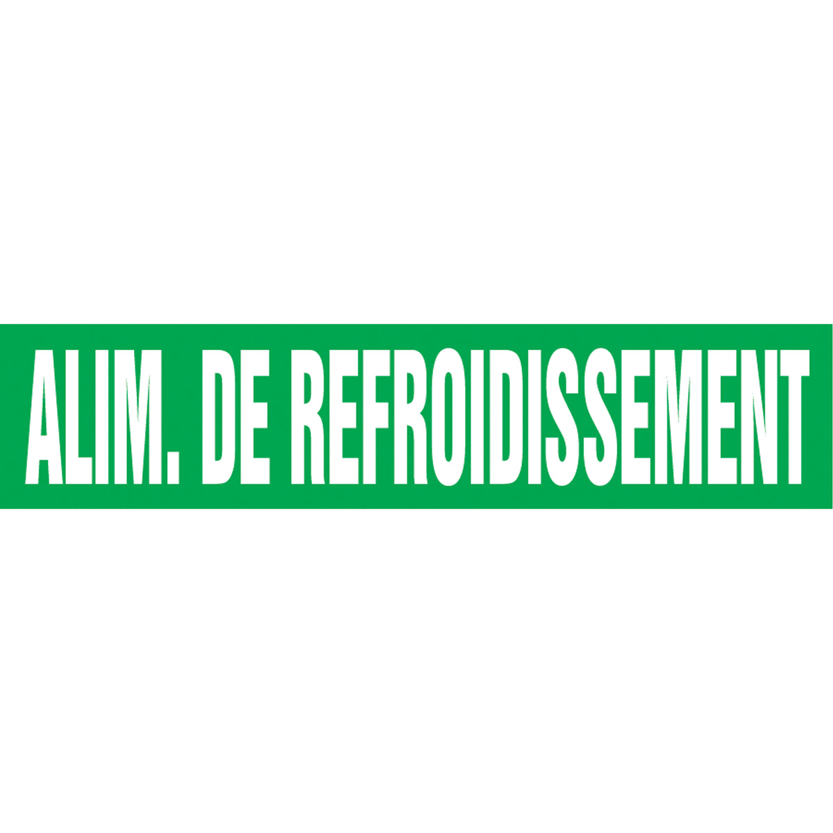 ""Alim. de Refroidissement"" Pipe Marker - SAH078