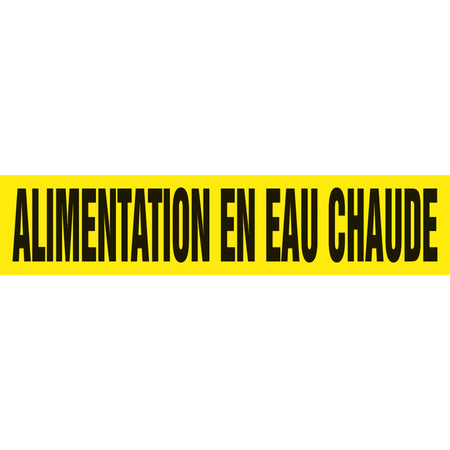 ""Alimentation en Eau Chaude"" Pipe Marker - SAH088
