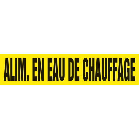 ""Alim. En Eau de Chauffage"" Pipe Markers - SQ394