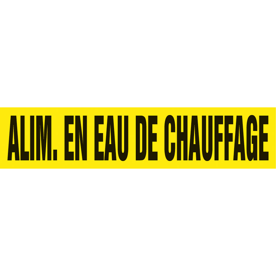""Alim. En Eau de Chauffage"" Pipe Markers - SQ394