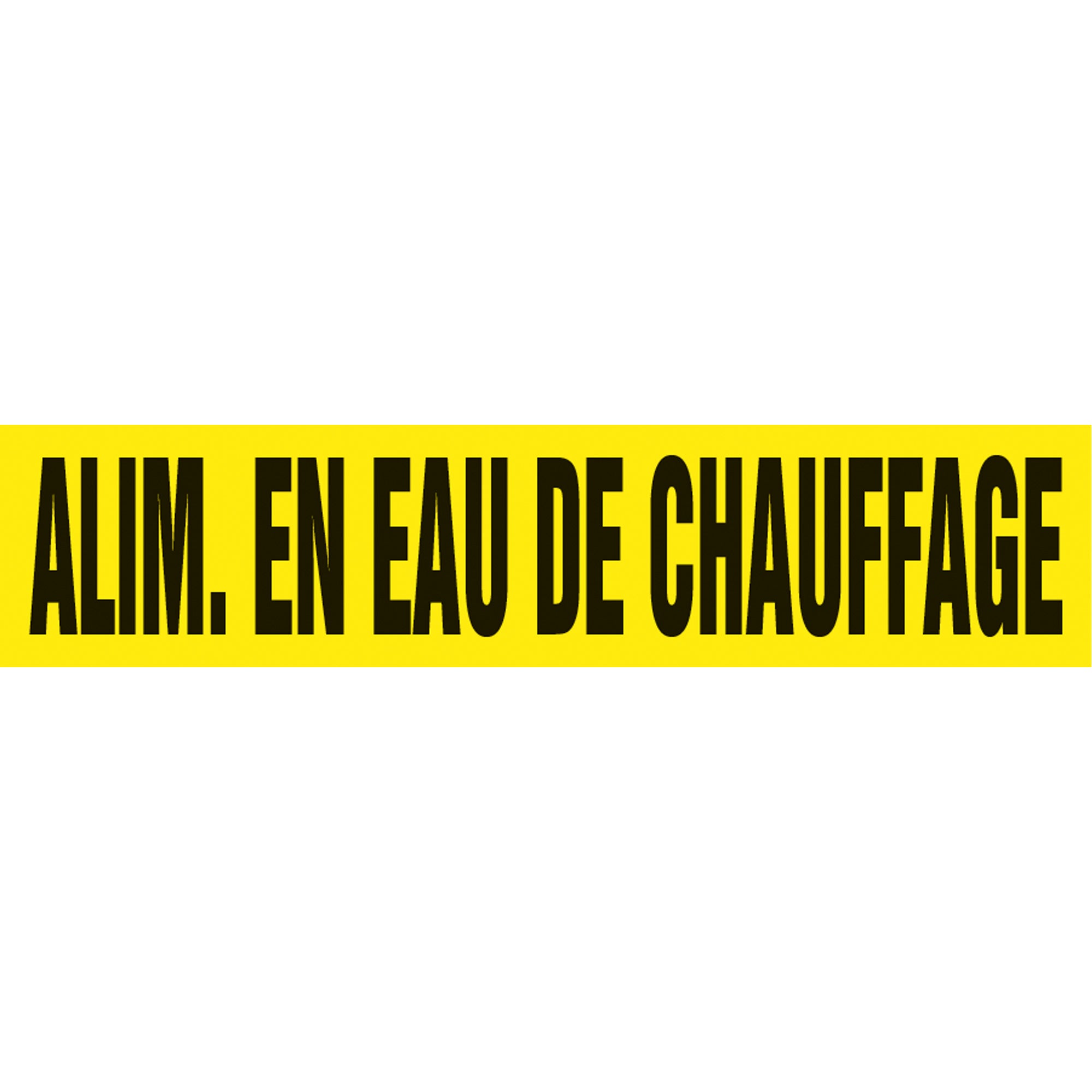 ""Alim. en Eau de Chauffage"" Pipe Marker - SAY932