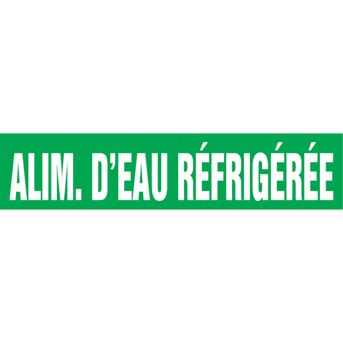 ""Alim. d'Eau Réfrigérée"" Pipe Markers - SQ407
