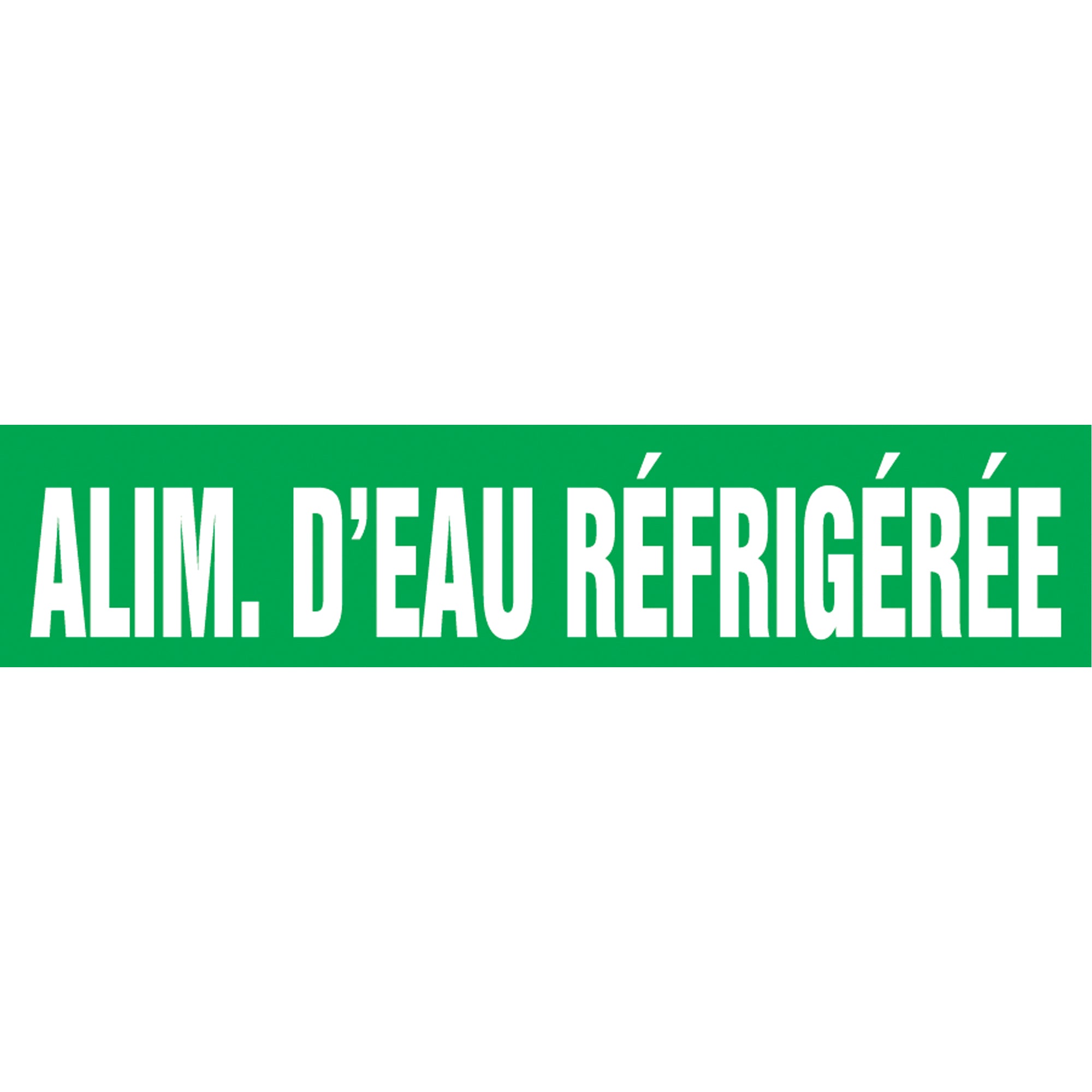 ""Alim. d'Eau Révrigérée"" Pipe Markers - SQ406