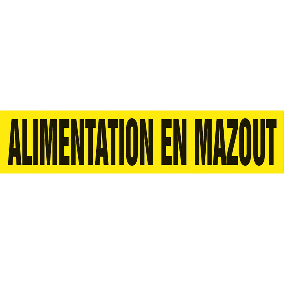 ""Alimentation En Mazout"" Pipe Markers - SQ411