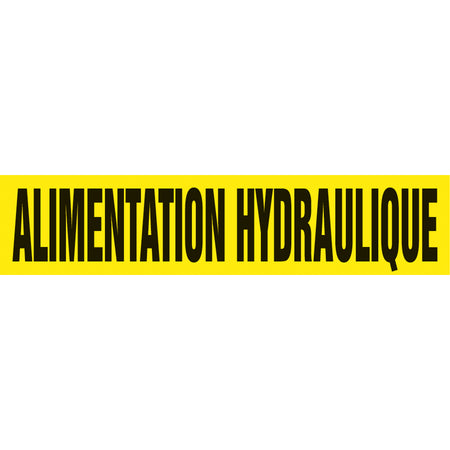 ""Alimentation Hydraulique"" Pipe Marker - SAH105